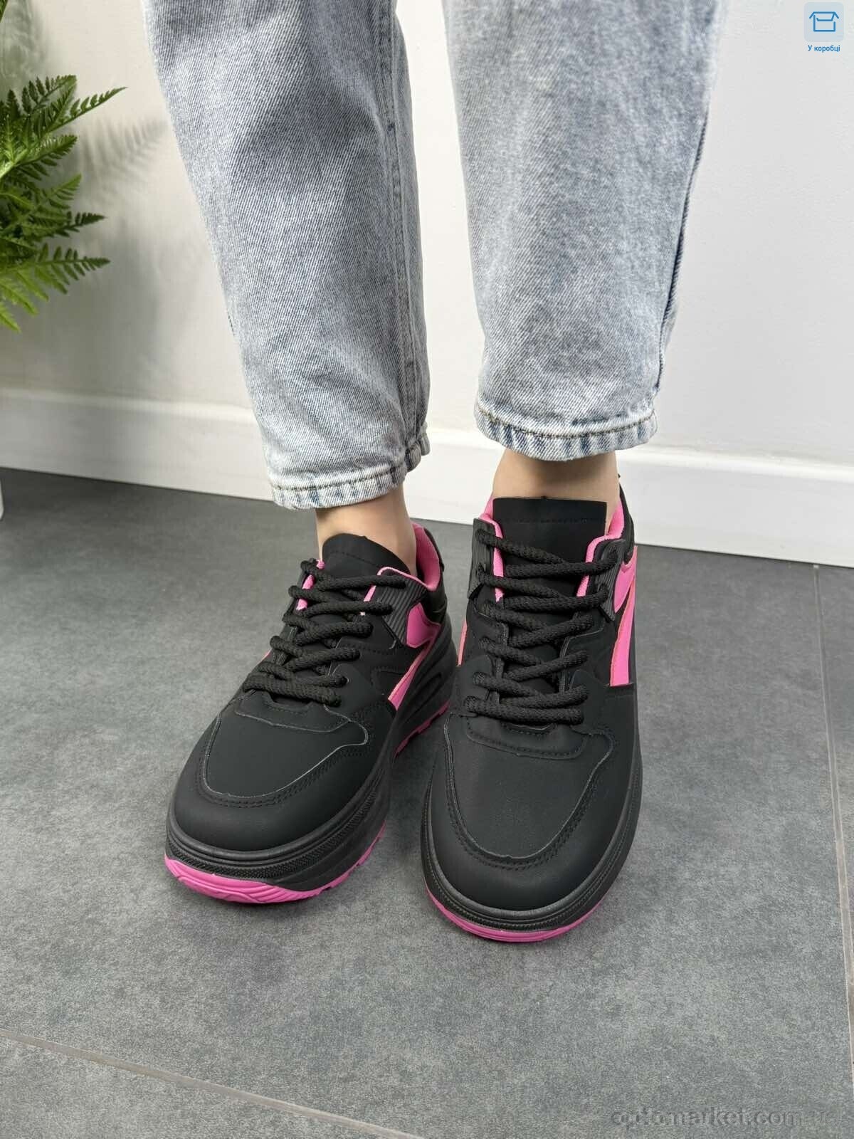 Купить Кросівки жіночі 1964 Ouqidageni чорний, фото 3