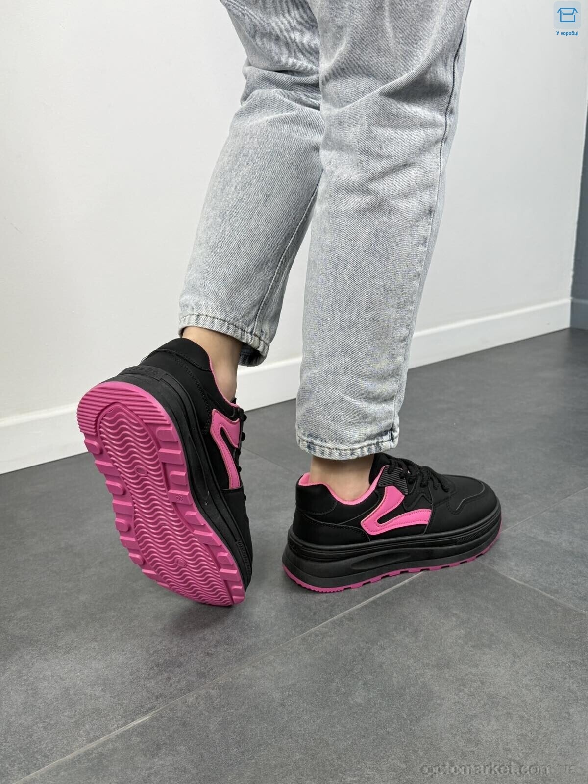 Купить Кросівки жіночі 1964 Ouqidageni чорний, фото 5