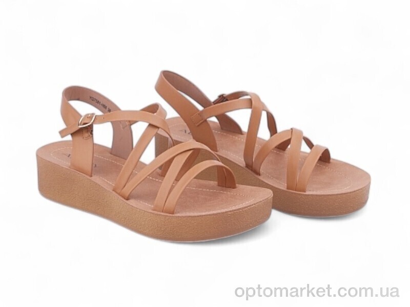 Купить Босоніжки жіночі 196675 ALLSY camel, фото 1