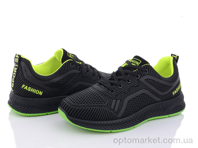 Купить Кросівки чоловічі 197-142 black-green Wonex чорний, фото 1