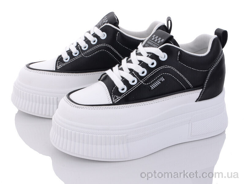 Купить Кросівки жіночі 197-149 black-white Violeta only one чорний, фото 1