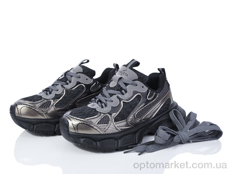 Купить Кросівки жіночі 197-173 black-grey Violeta чорний, фото 1