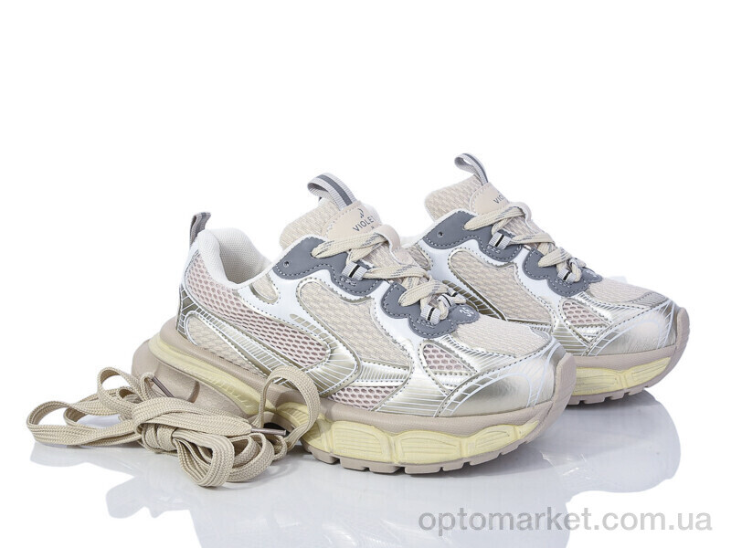 Купить Кросівки жіночі 197-173 l.beige Violeta бежевий, фото 1