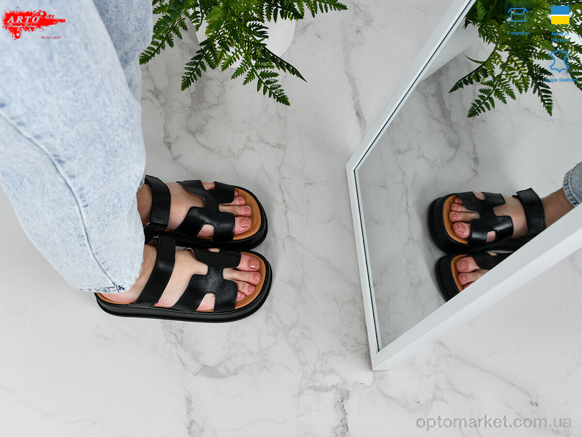 Купить Шльопанці жіночі 197 чорий к. ARTO чорний, фото 3