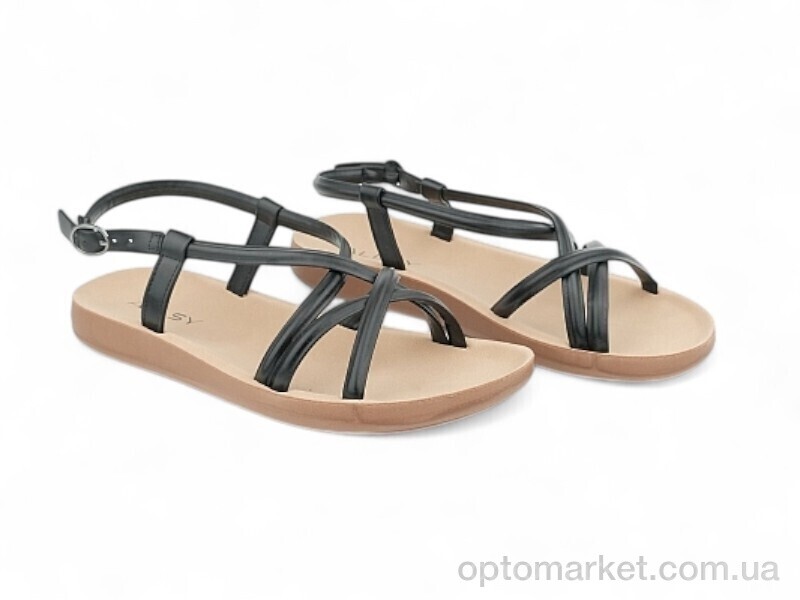 Купить Босоніжки жіночі 197686 ALLSY чорний, фото 1