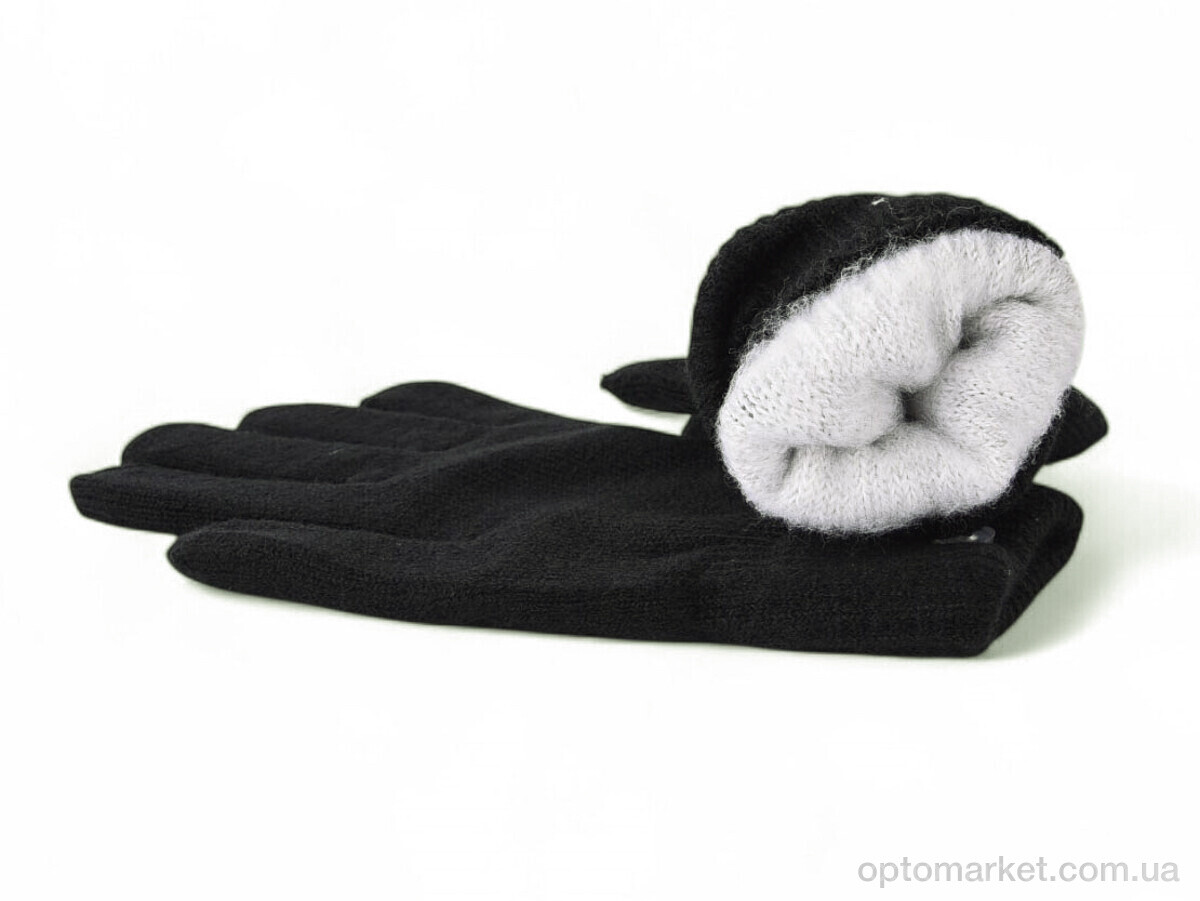 Купить Рукавички жіночі 1981 black (хутро) mix Anjela чорний, фото 2