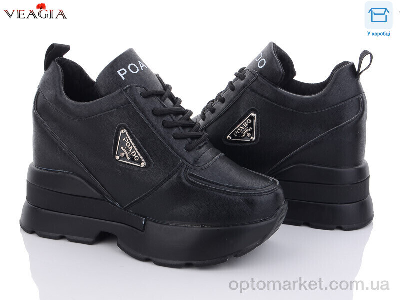 Купить Кросівки жіночі 1JA572-6 Veagia чорний, фото 1