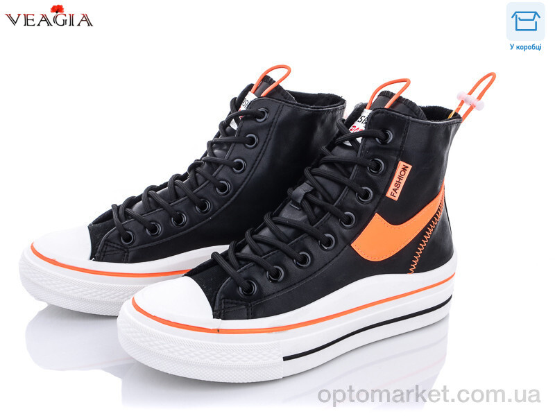 Купить Кеди жіночі 1JL571-2 Veagia чорний, фото 1