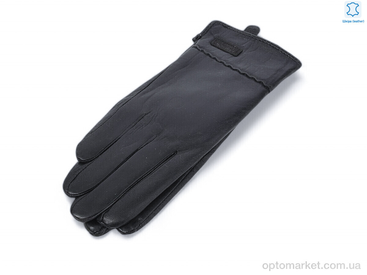 Купить Рукавички жіночі 2 black шкіра кози махра Rubi чорний, фото 1