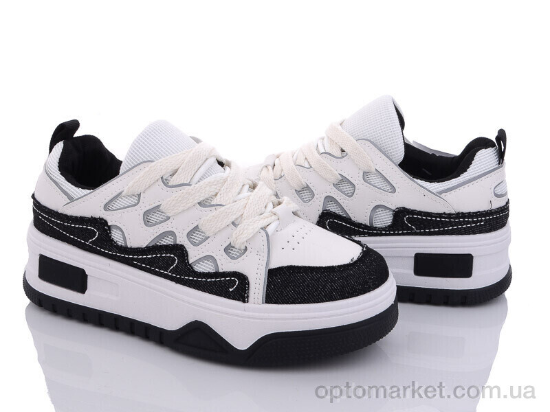 Купить Кросівки жіночі 20-1018-1 black-white Violeta only one білий, фото 1