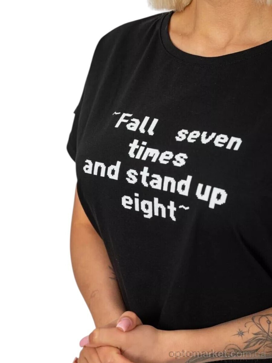 Купить Футболка жіночі 2004 чорний Massmag чорний, фото 2