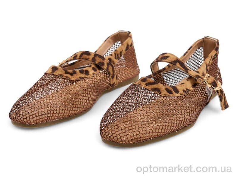 Купить Балетки жіночі 200412 ALLSY коричневий, фото 3