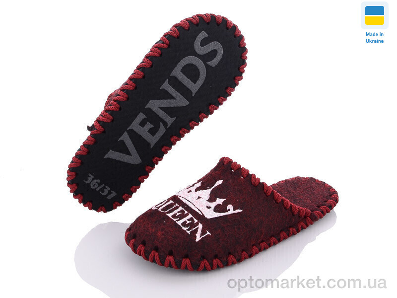 Купить Капці жіночі 201W бордовий Vends бордовий, фото 2