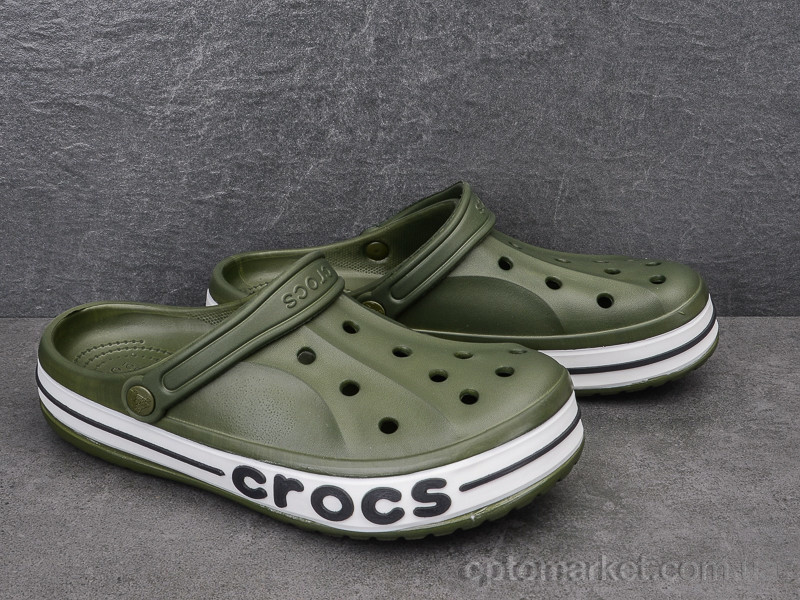 Купить Крокси чоловічі 202-4 Crocs зелений, фото 2