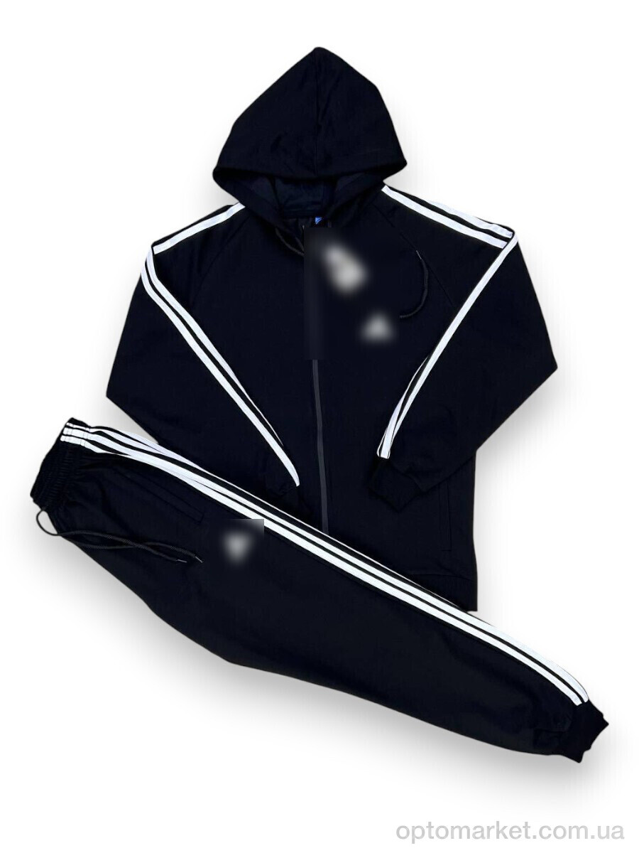 Купить Спортивний костюм чоловічі 202 black A.idas чорний, фото 1
