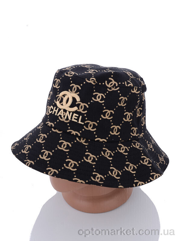 Купить Панама жіночі 2021-2 black C.anel чорний, фото 2