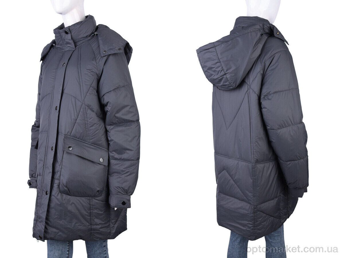Купить Куртка жіночі 2022-51 (12016) grey БАТАЛ YuFang сірий, фото 3