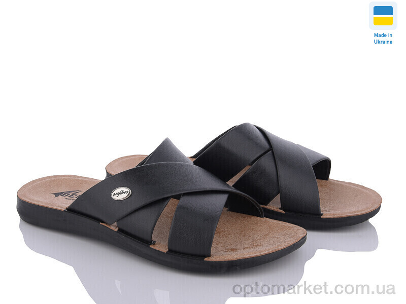 Купить Шльопанці чоловічі 2024-001-2 чорний Demur чорний, фото 1