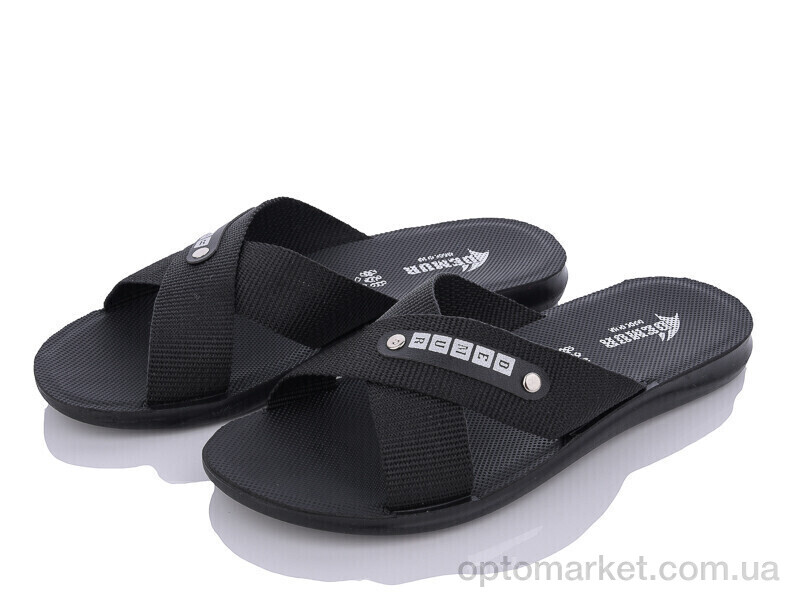 Купить Шльопанці чоловічі 2024-004-1 чорний батал Demur чорний, фото 1