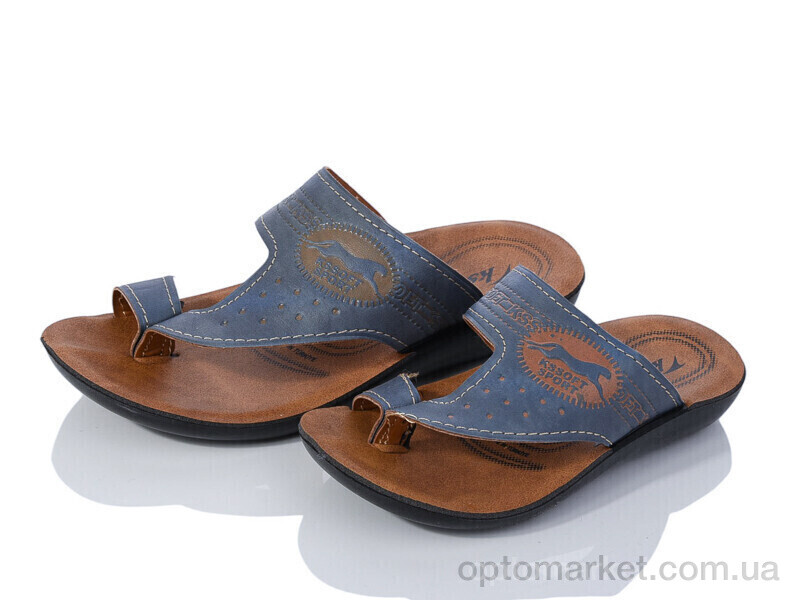 Купить Шльопанці дитячі 2024-031 mix Demur синій, фото 1