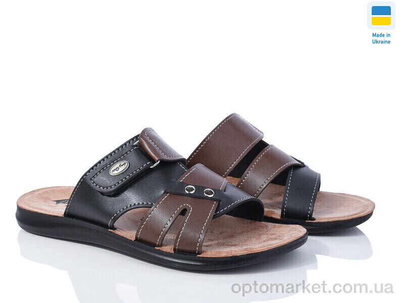 Купить Шльопанці чоловічі 2024-045 комбі Demur коричневий, фото 1