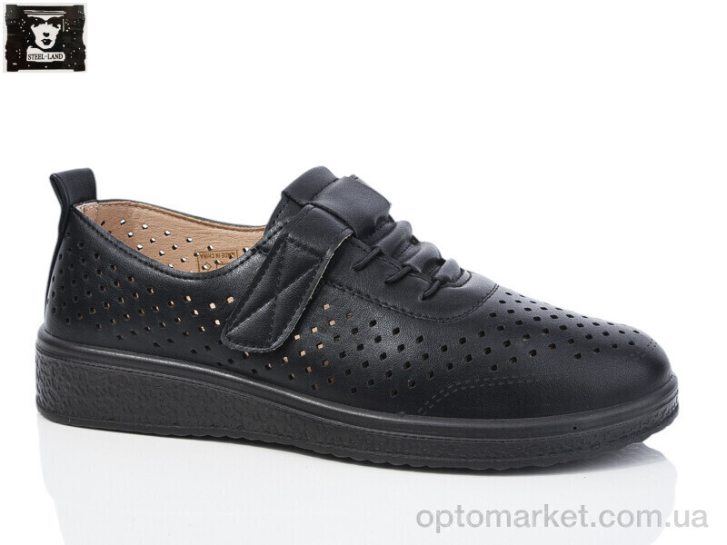 Купить Туфлі жіночі 2024-14 Steel Land чорний, фото 1