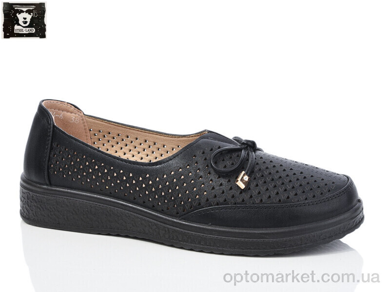 Купить Туфлі жіночі 2024-6 Steel Land чорний, фото 1