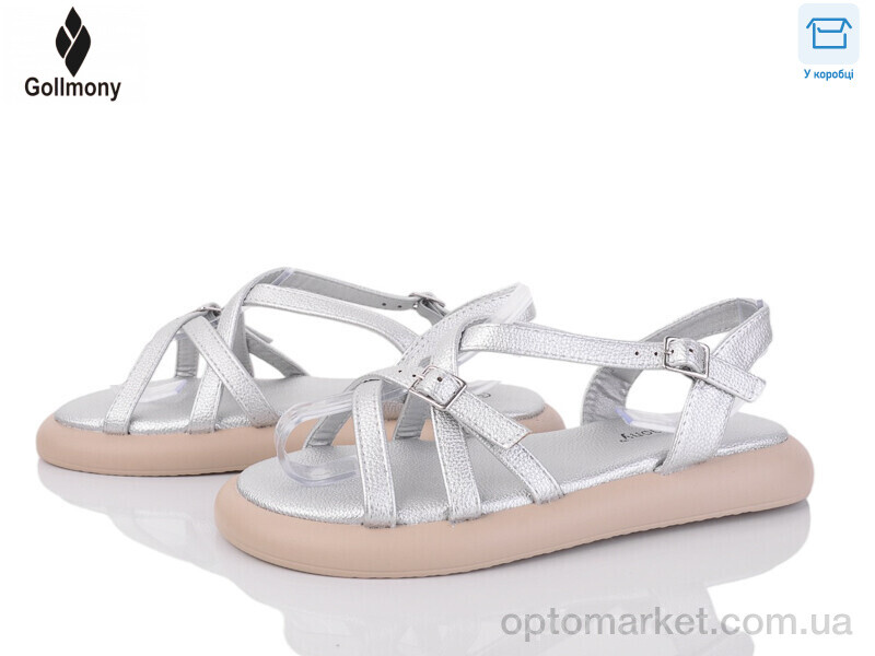 Купить Босоніжки жіночі 2025-75-4 Gollmony срібний, фото 1