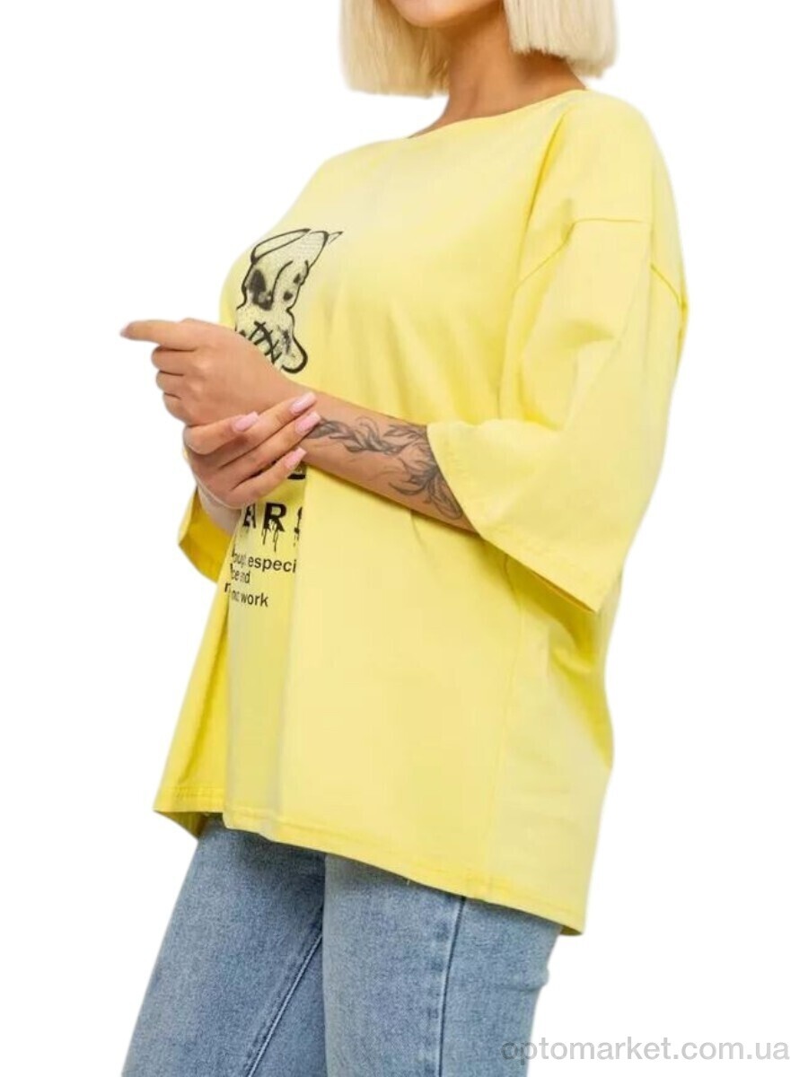 Купить Футболка жіночі 2029 жовтий Massmag жовтий, фото 2