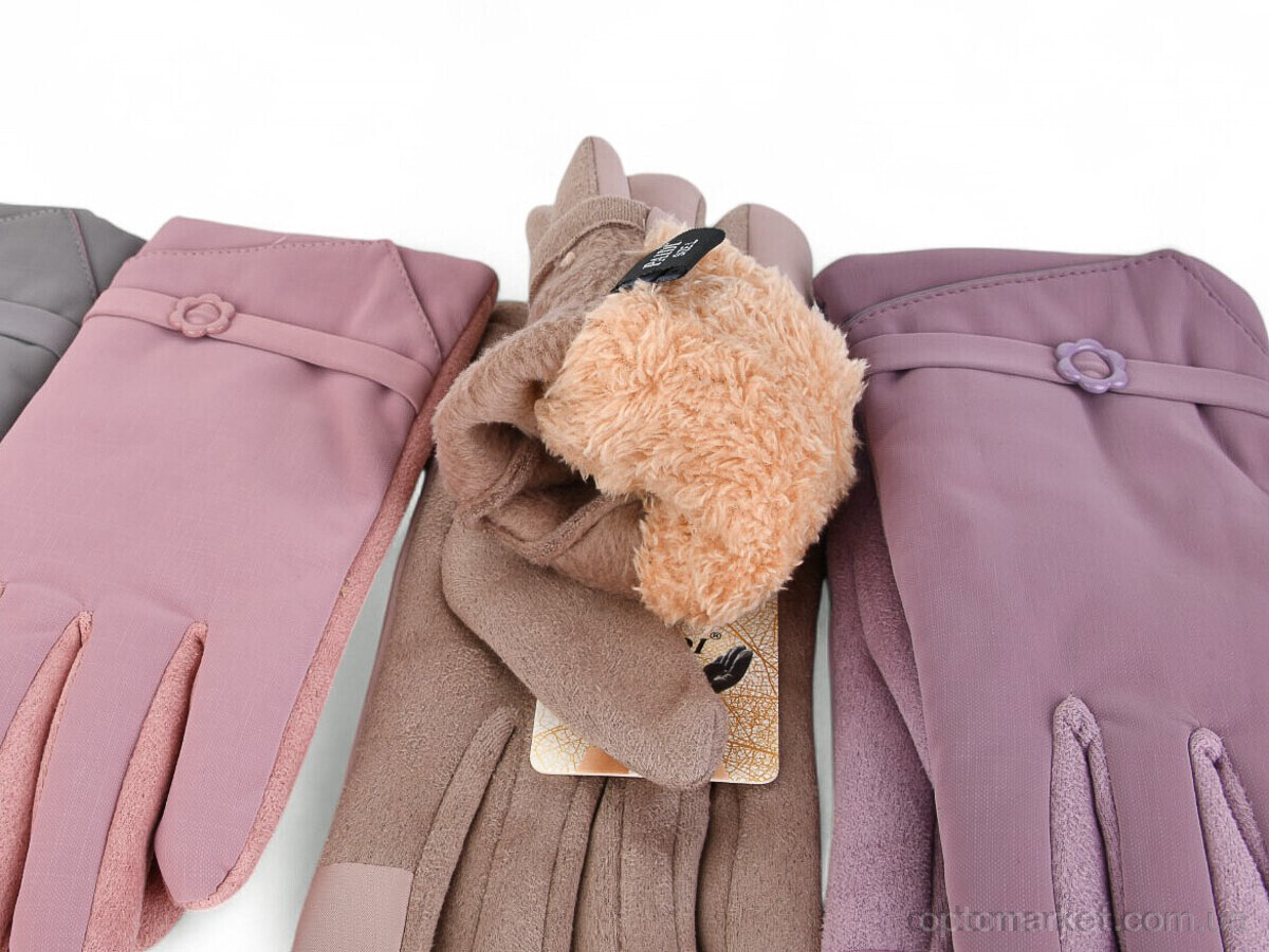 Купить Рукавички жіночі 203 плащівка-текстиль mix Paidi мікс, фото 2