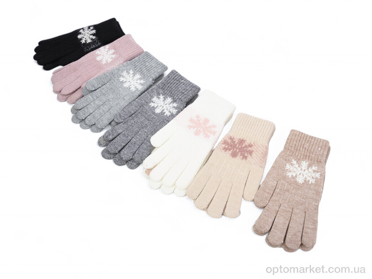 Купить Рукавички жіночі 2031 альпака одношарові сенсор mix AngeLa мікс, фото 1