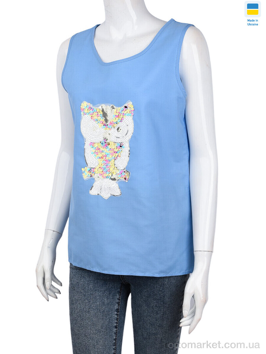 Купить Майка жіночі 204 l.blue Textile блакитний, фото 1