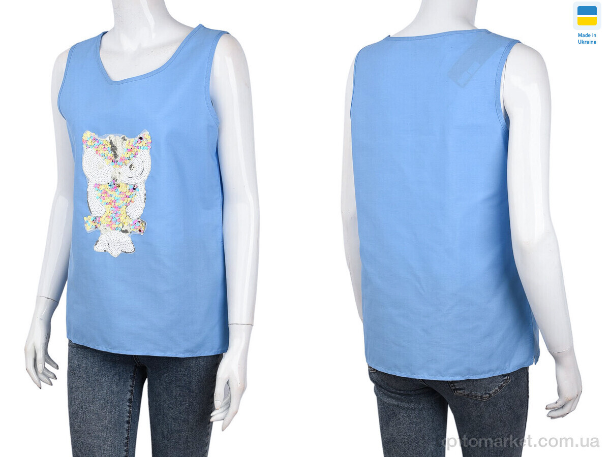 Купить Майка жіночі 204 l.blue Textile блакитний, фото 3
