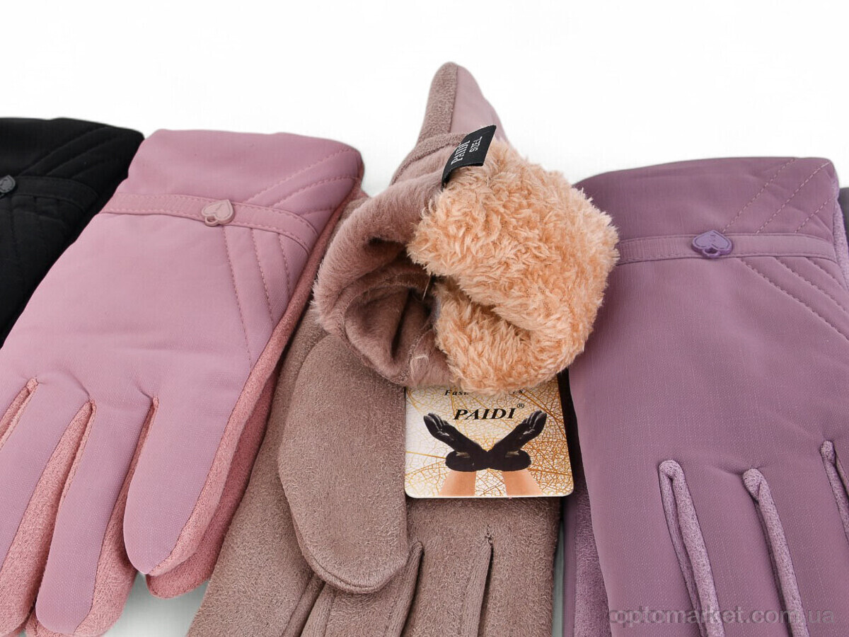 Купить Рукавички жіночі 205 плащівка-текстиль mix Paidi мікс, фото 2