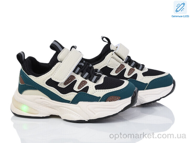 Купить Кросівки дитячі 2054-3A LED B&G чорний, фото 1