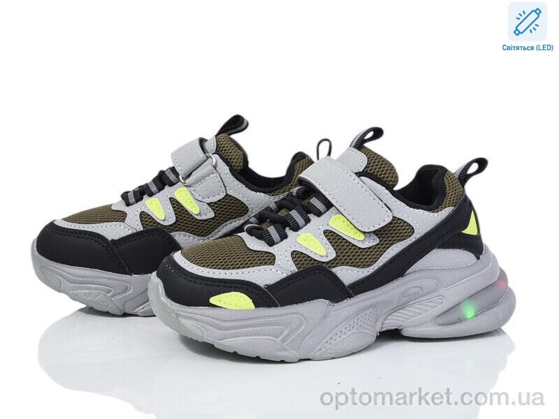 Купить Кросівки дитячі 2054-3K LED B&G зелений, фото 1