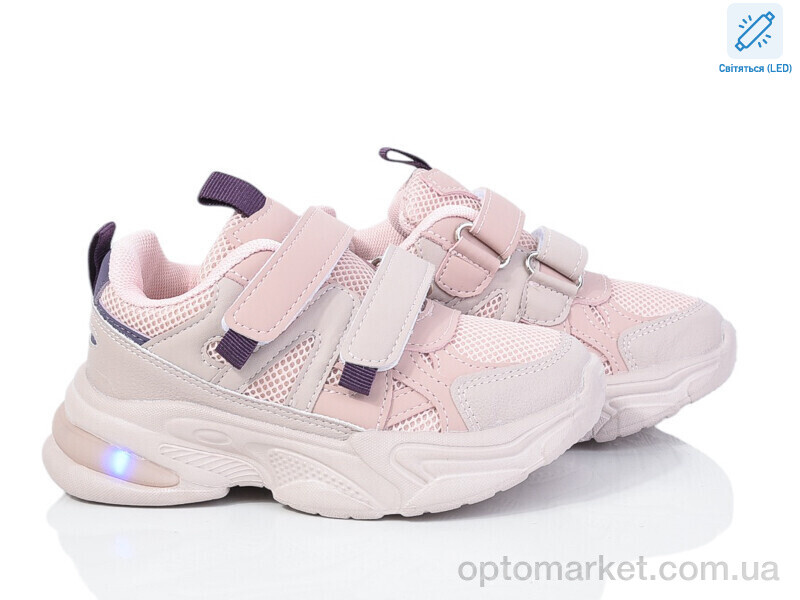 Купить Кросівки дитячі 2054-4H LED B&G рожевий, фото 1