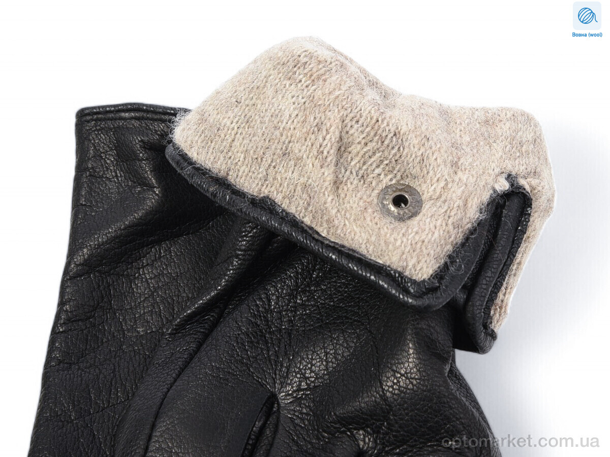 Купить Рукавички чоловічі 2077Ш black Ginge чорний, фото 2