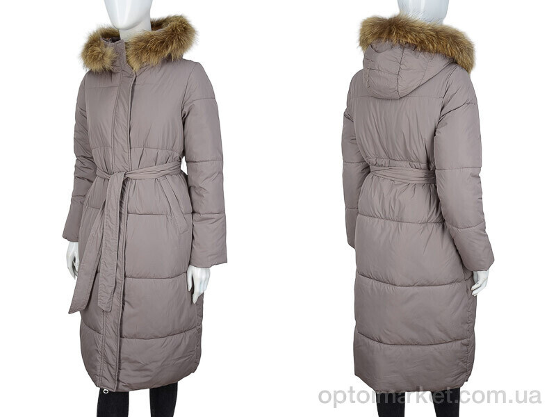 Купить Пальто жіночі 2096 d.beige AS.YLM бежевий, фото 3
