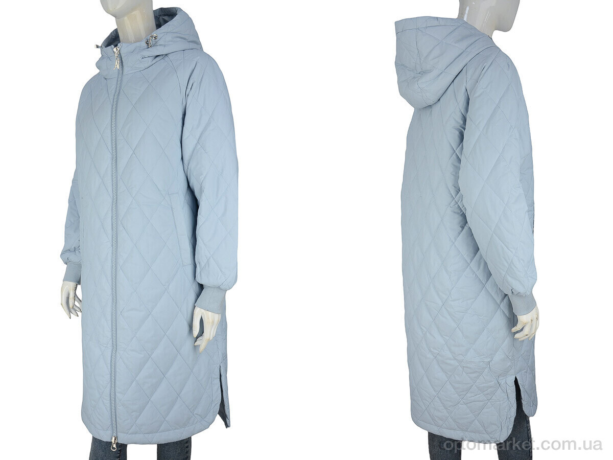 Купить Пальто жіночі 21-05 sky blue-4 Aixiaohua блакитний, фото 3