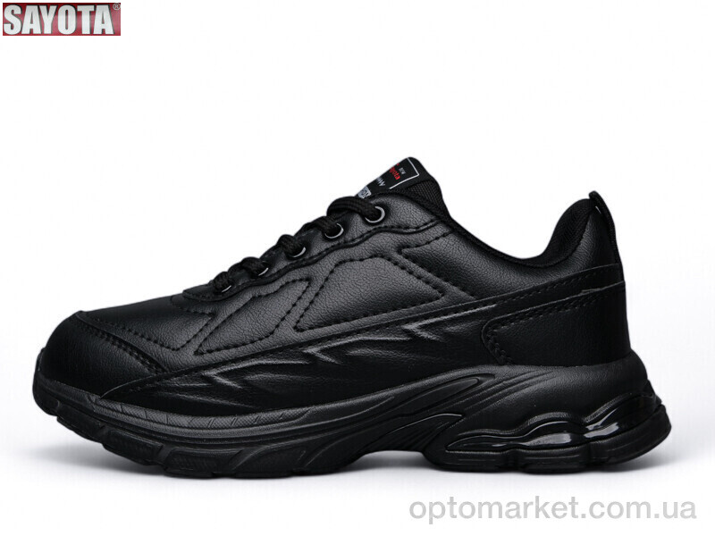 Купить Кросівки унісекс 2123-1 Sayota чорний, фото 1