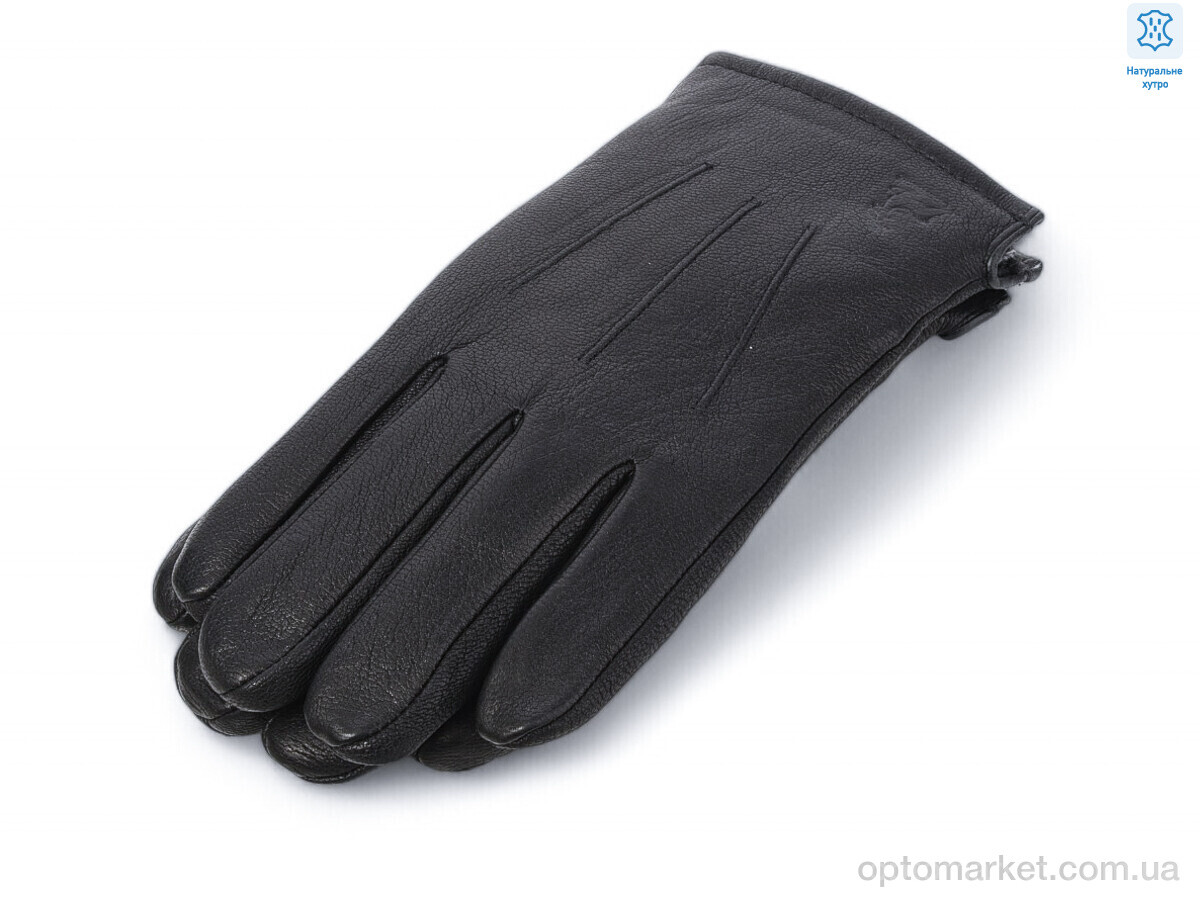 Купить Рукавички чоловічі 2171 black (хутро) Ginge чорний, фото 1