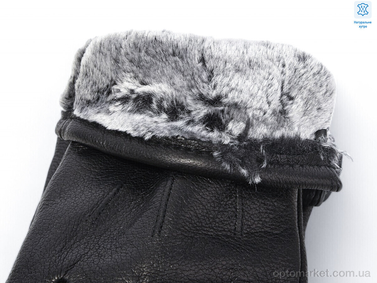 Купить Рукавички чоловічі 2171 black (хутро) Ginge чорний, фото 2