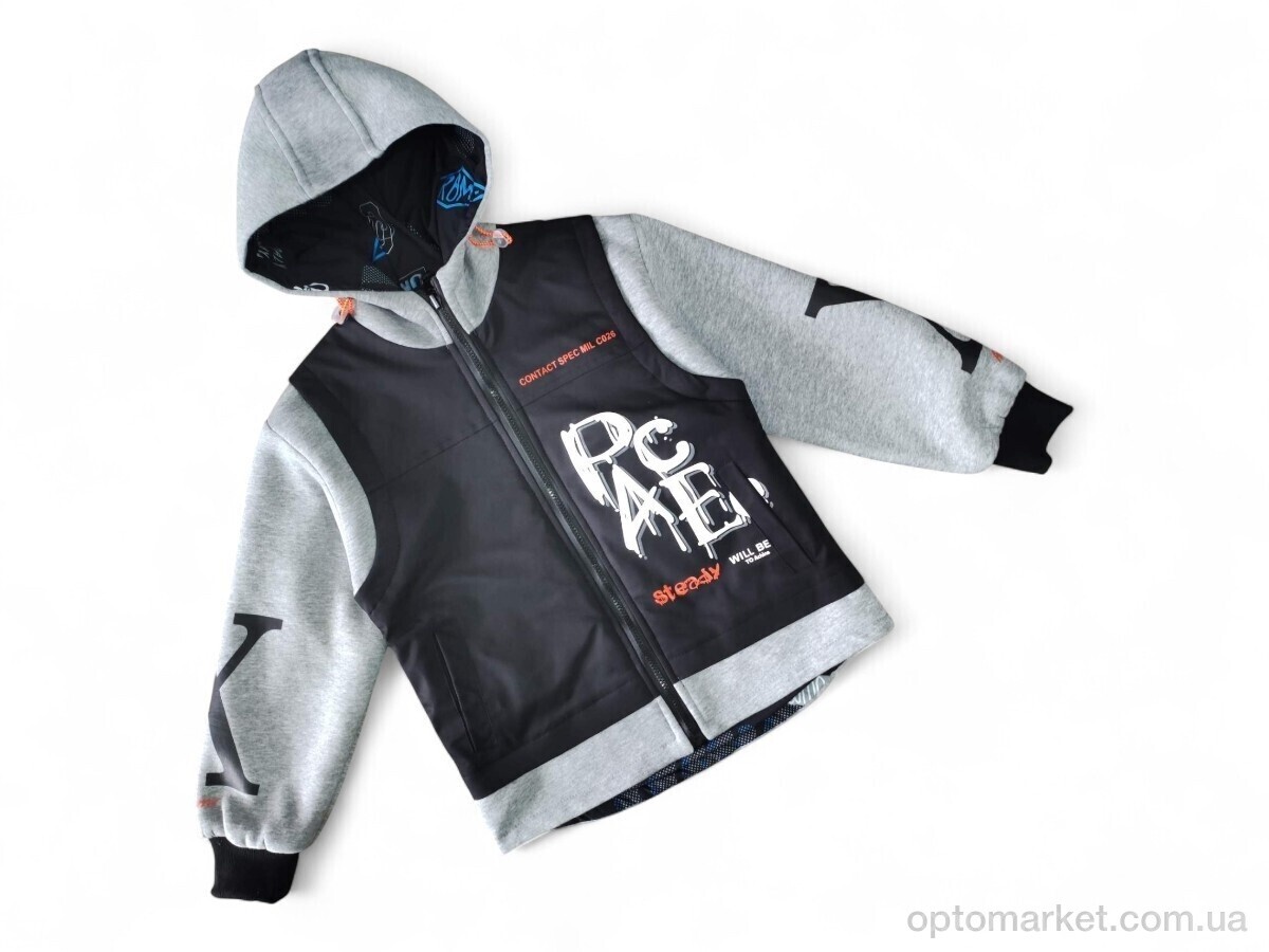 Купить Куртка дитячі 21819 чорна з сірим Morcobei чорний, фото 1