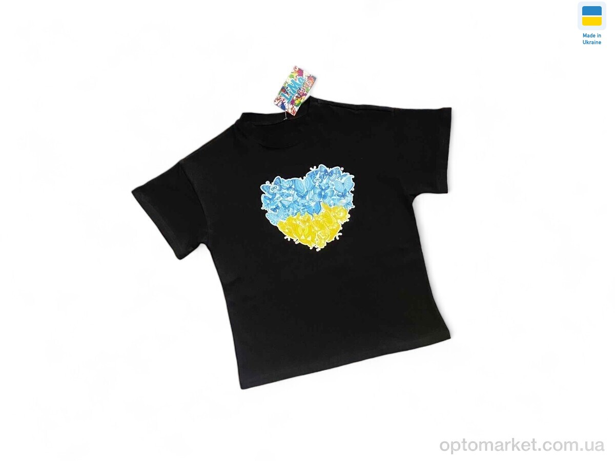 Купить Футболка дитячі 2216 серце чорний (134-158) LiMa чорний, фото 1