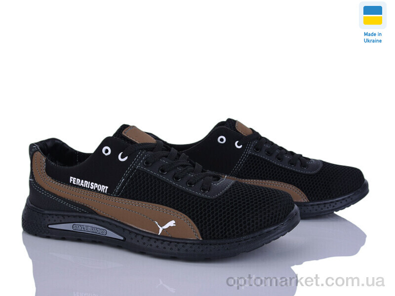 Купить Кросівки чоловічі 222-3 чорний-св.коричневий SunShine чорний, фото 2