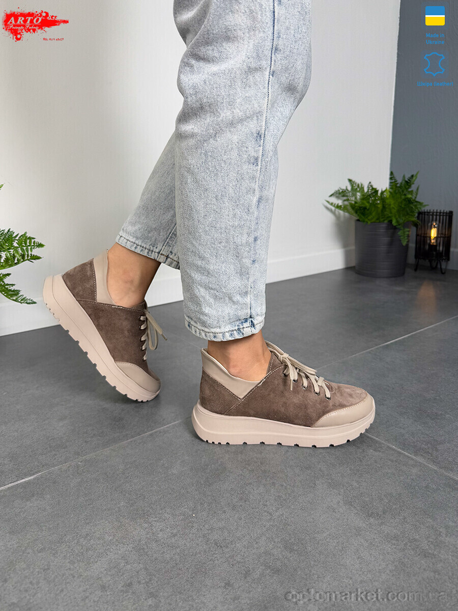 Купить Кросівки жіночі 2291 кофе з. ARTO коричневий, фото 3