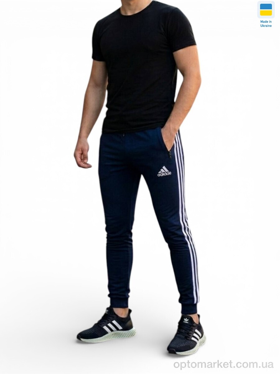 Купить Спортивні штаны чоловічі 23 синій A.idas синій, фото 2