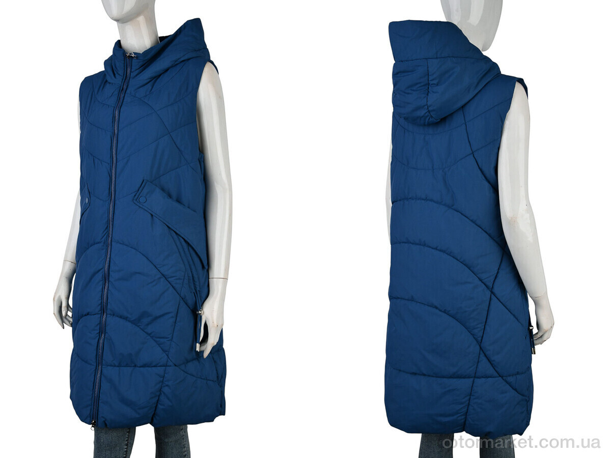 Купить Жилетка жіночі 2301 (12123) blue Qiaosadi синій, фото 3