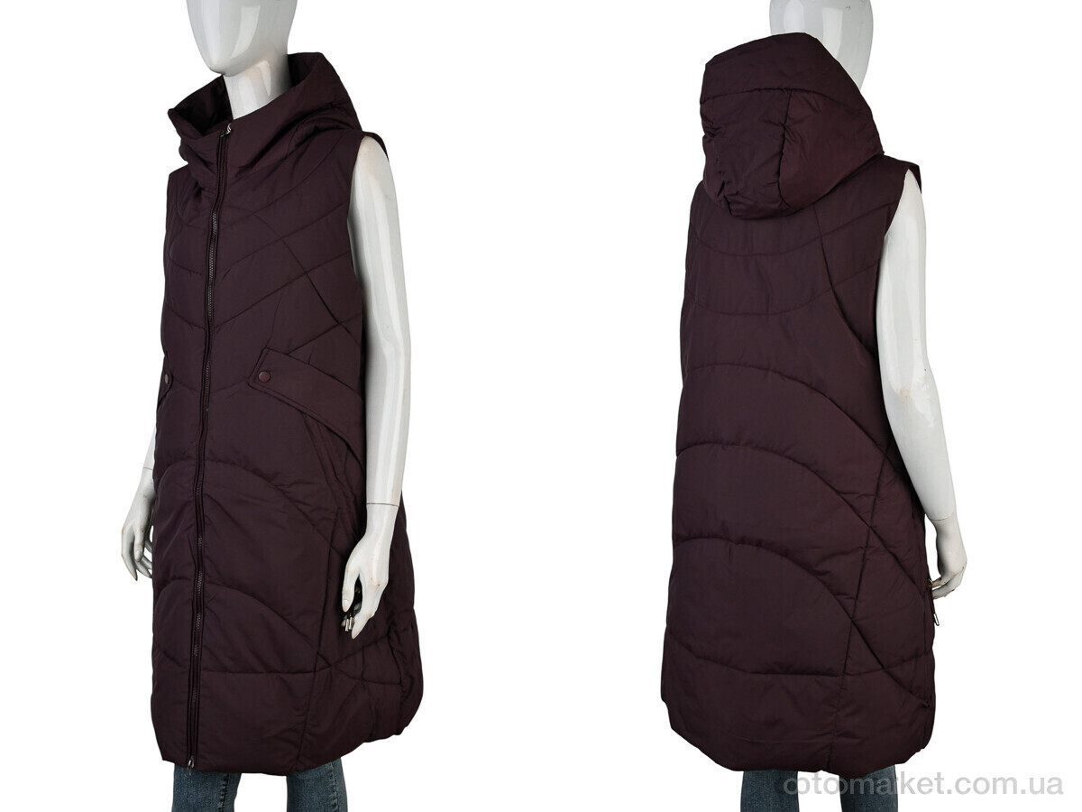 Купить Жилетка жіночі 2301 (12123) bordo Qiaosadi бордовий, фото 3